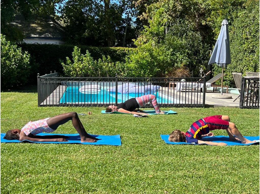 outdoor teen yoga class